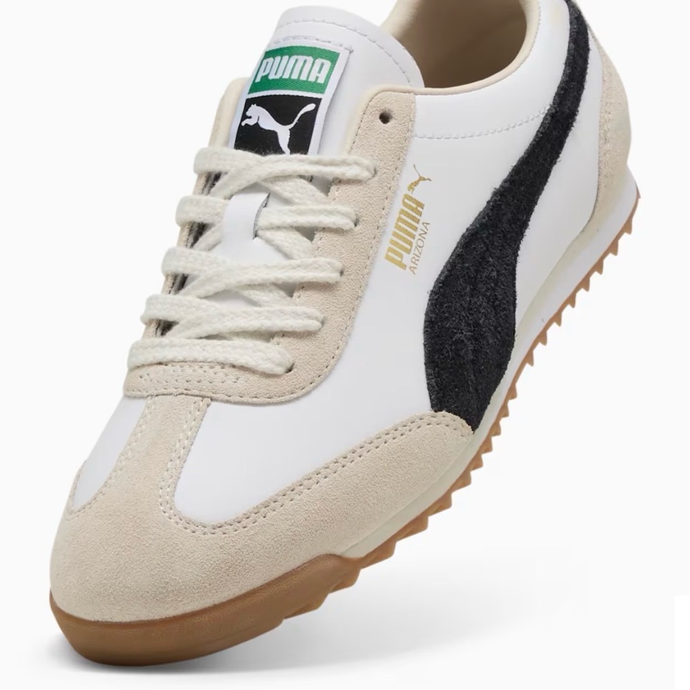 PUMA Arizona Retro Sneakers in White, Black, Beige- Size 10.5 Women - Picture 7 of 8